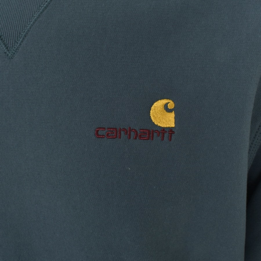 Image number 3 for Carhartt WIP Script Logo Sweatshirt Blue