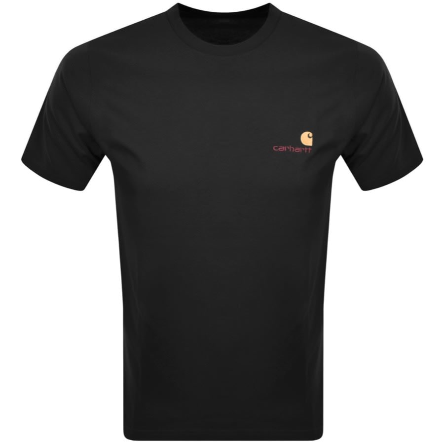 Image number 1 for Carhartt WIP Script Logo T Shirt Black