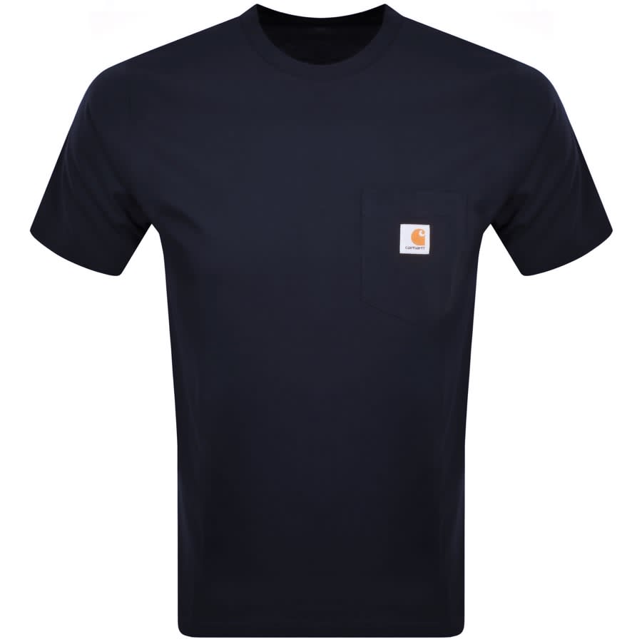 Image number 1 for Carhartt WIP Pocket Short Sleeved T Shirt Navy