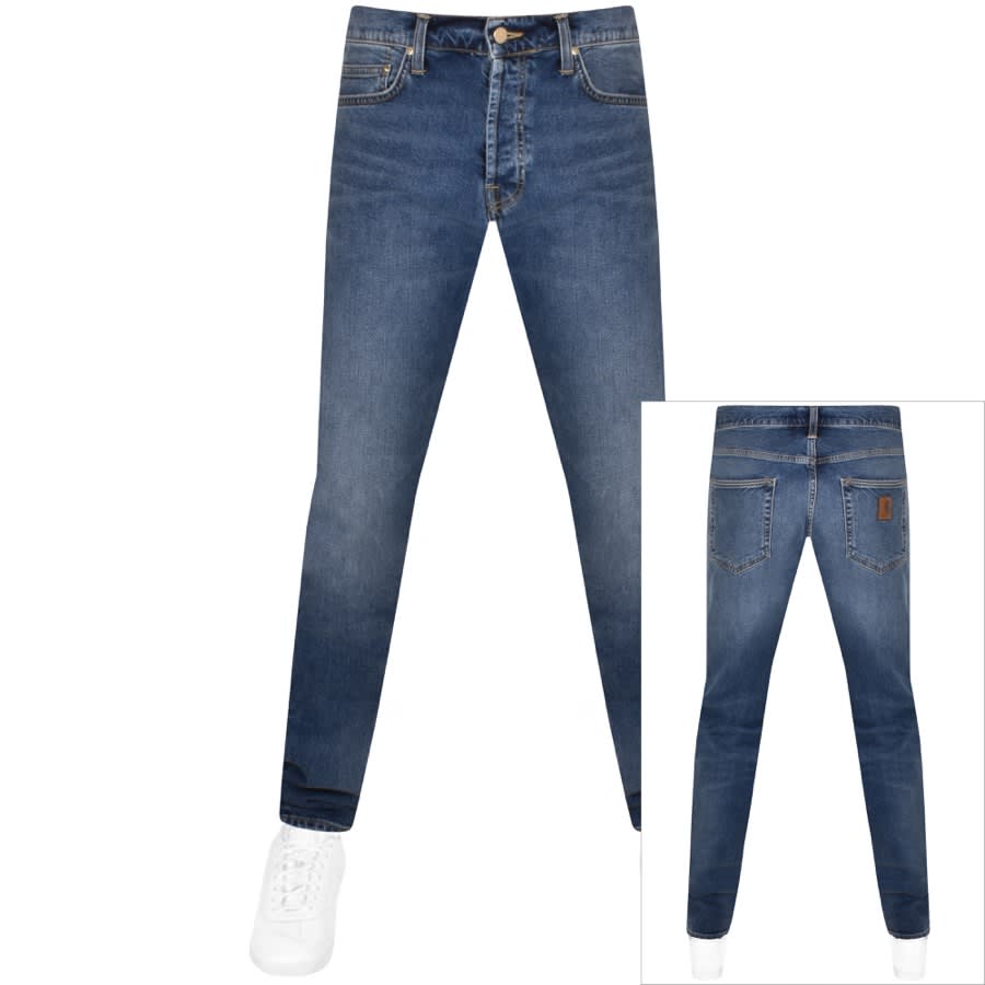 Image number 1 for Carhartt WIP Klondike Light Wash Jeans In Blue