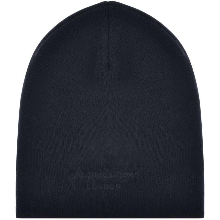 Image number 2 for Aquascutum Beanie Hat And Gloves Set Navy