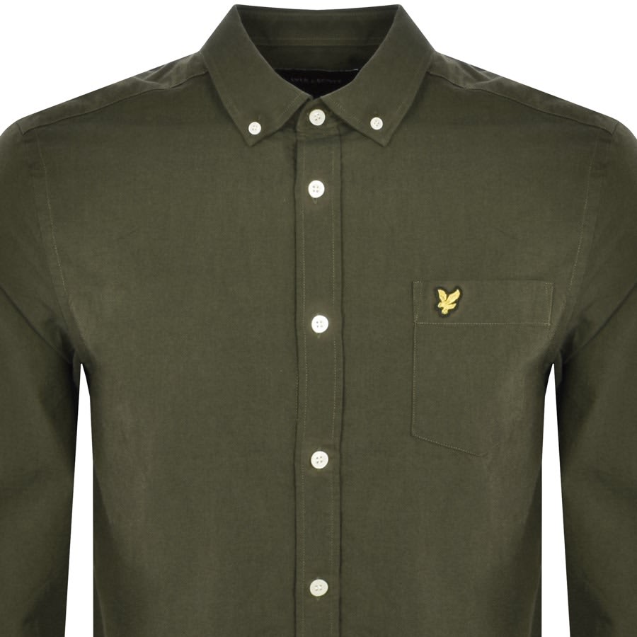 Image number 2 for Lyle And Scott Oxford Long Sleeve Shirt Green