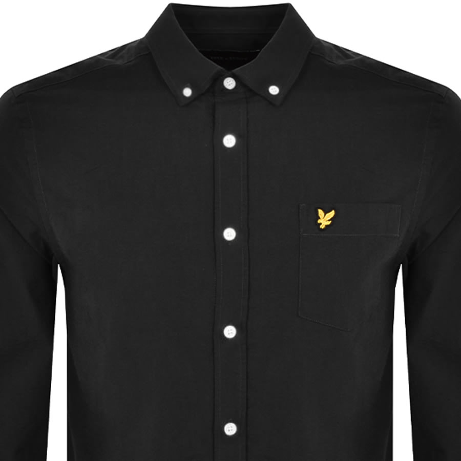 Image number 2 for Lyle And Scott Oxford Long Sleeve Shirt Black