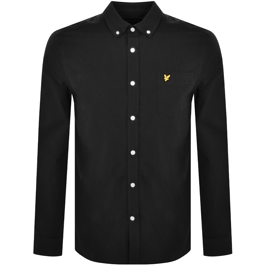 Image number 1 for Lyle And Scott Oxford Long Sleeve Shirt Black