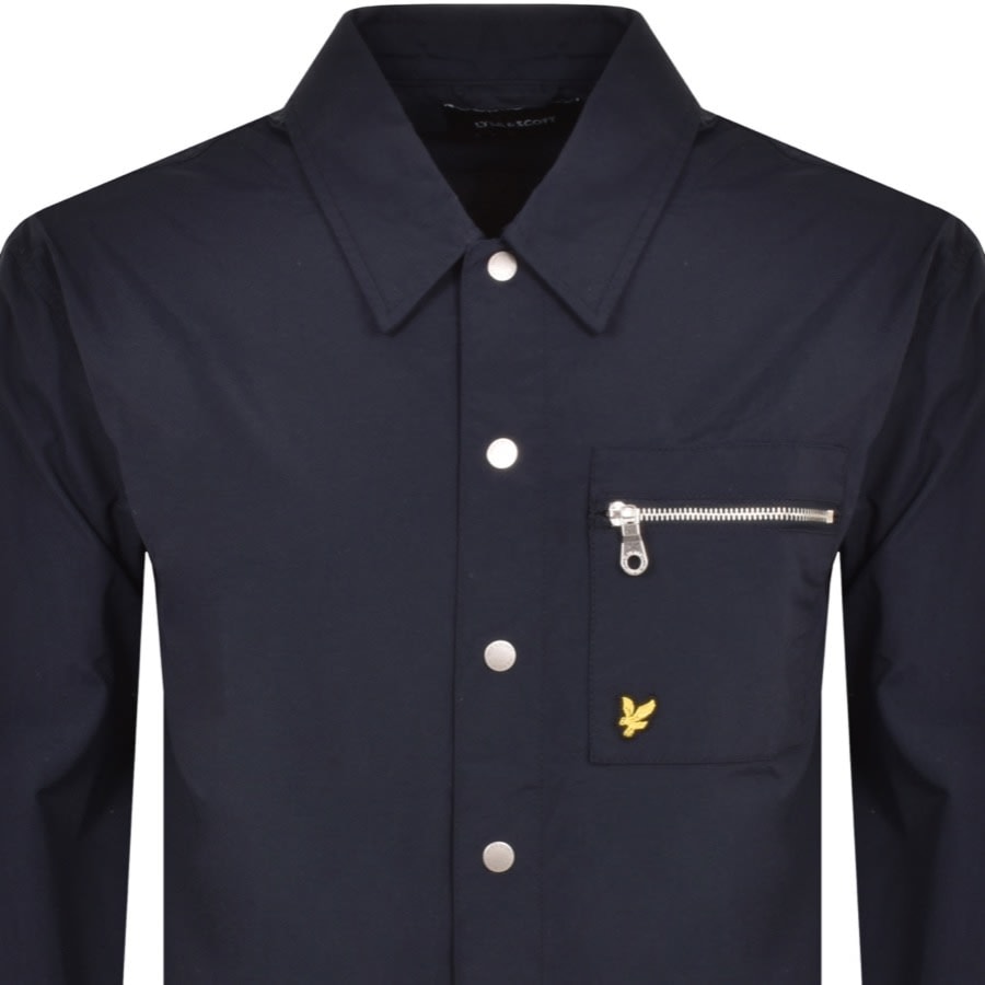 Image number 2 for Lyle And Scott Pocketed Overshirt Navy