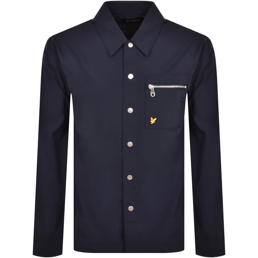 Image number 1 for Lyle And Scott Pocketed Overshirt Navy