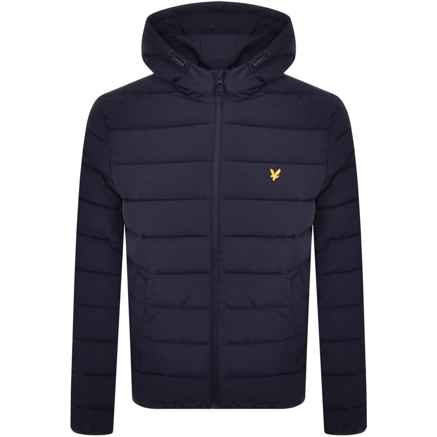 Image number 1 for Lyle And Scott Hooded Puffer Jacket Navy
