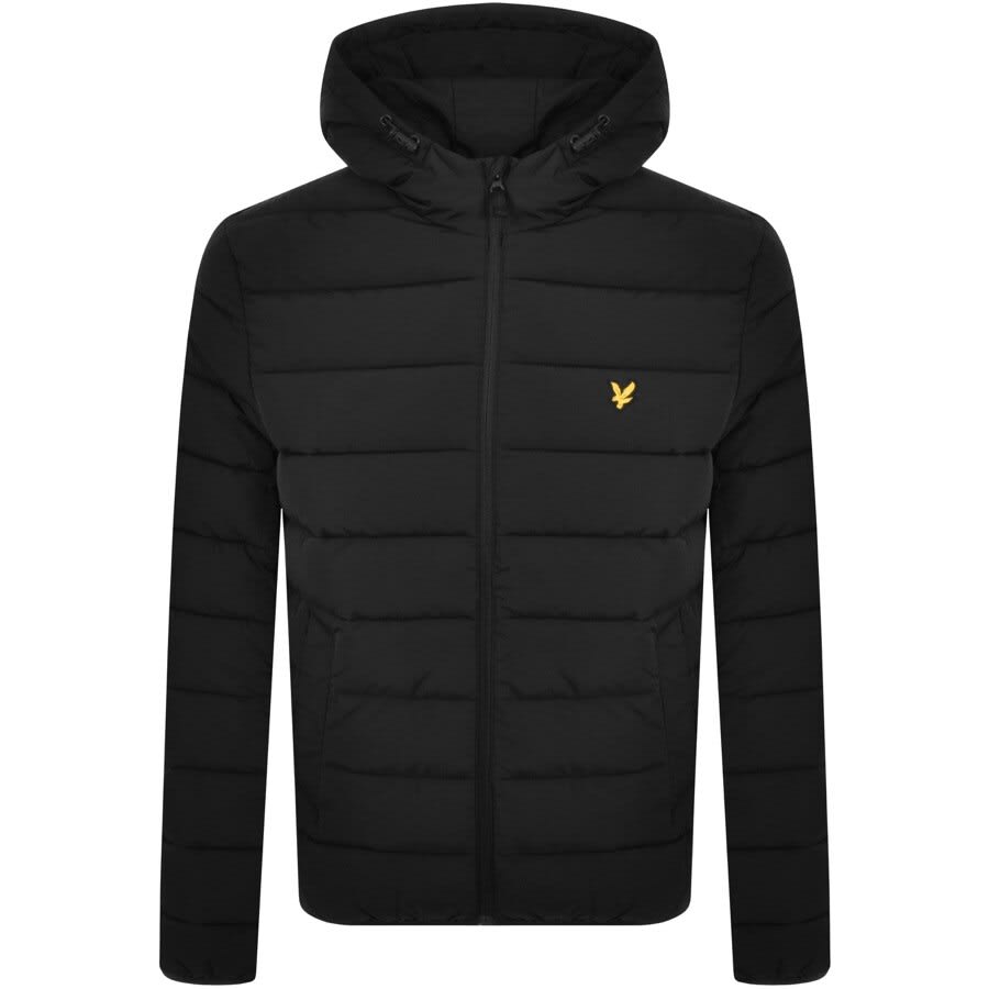 Image number 1 for Lyle And Scott Hooded Puffer Jacket Black