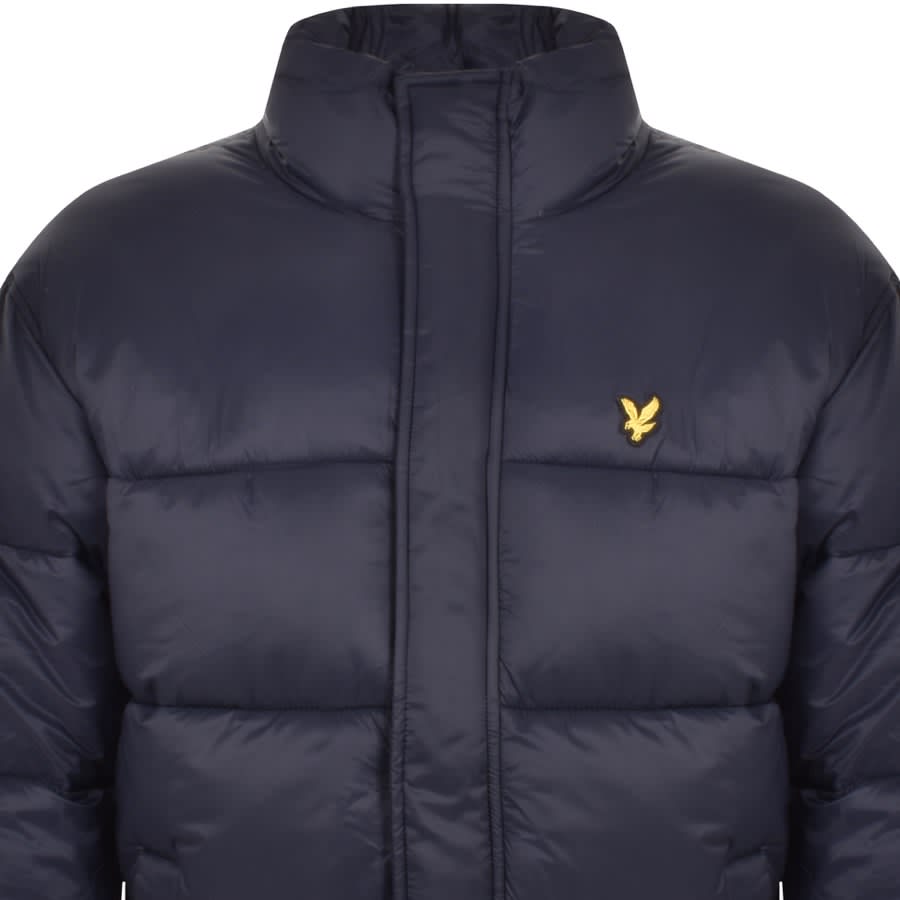 Image number 2 for Lyle And Scott Wadded Puffer Jacket Navy