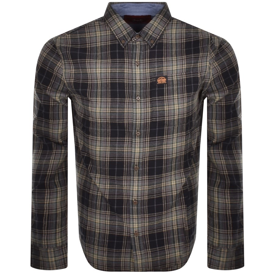 Image number 1 for Superdry Lumberjack Long Sleeved Shirt Black