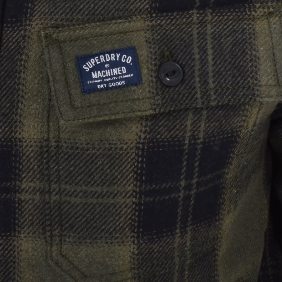 Image number 3 for Superdry Vintage Wool Miller Overshirt Green