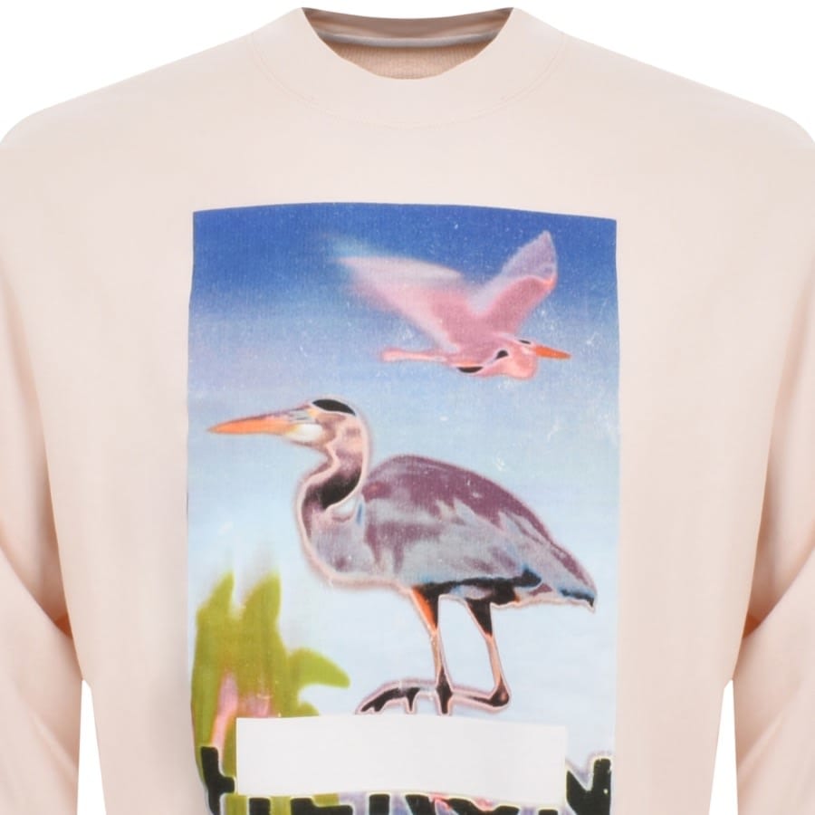 Image number 2 for Heron Preston Heron Censored Sweatshirt Pink