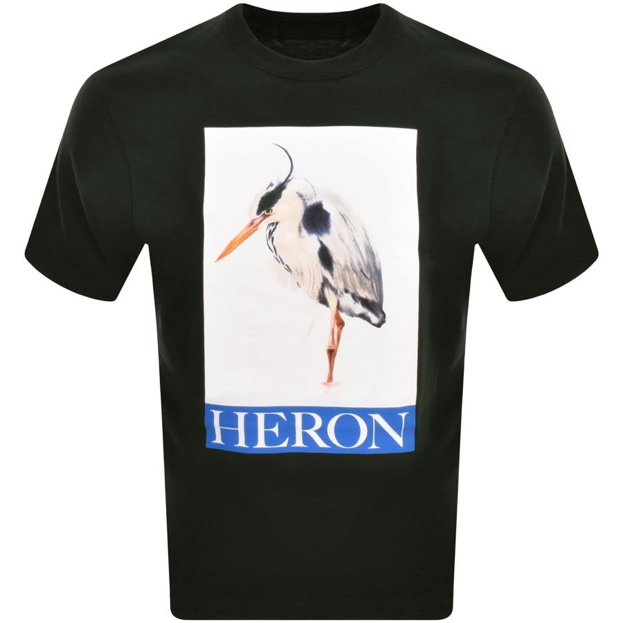 Image number 1 for Heron Preston Bird Painted Logo T Shirt Black