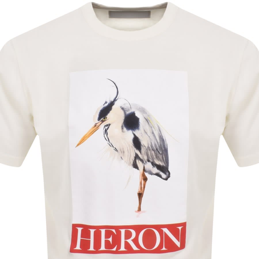 Image number 2 for Heron Preston Bird Painted Logo T Shirt White