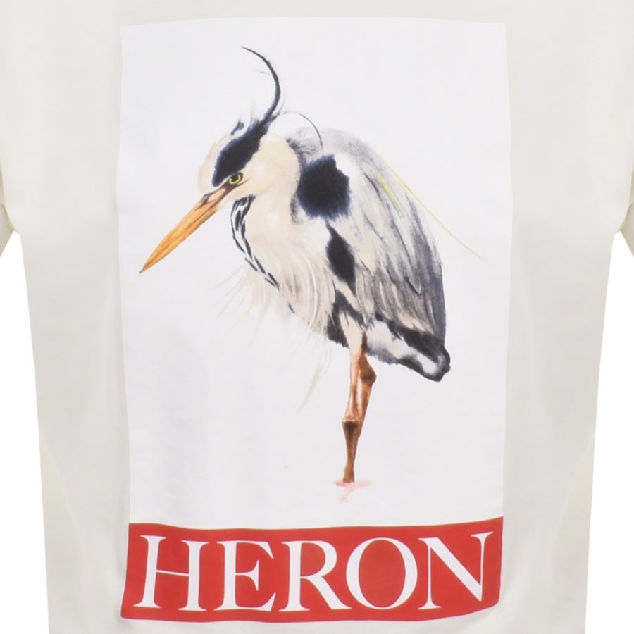 Image number 3 for Heron Preston Bird Painted Logo T Shirt White