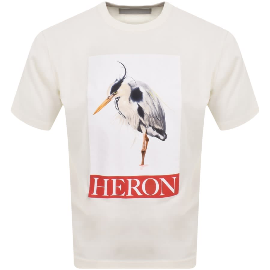Image number 1 for Heron Preston Bird Painted Logo T Shirt White