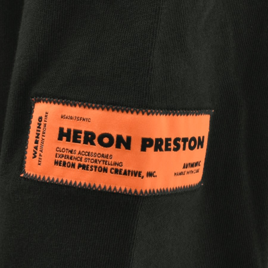 Image number 3 for Heron Preston Logo Long Sleeve T Shirt Black