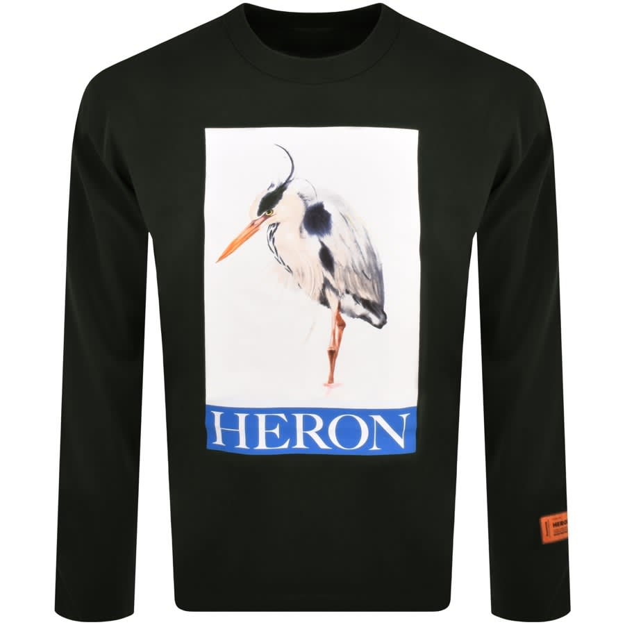 Image number 1 for Heron Preston Logo Long Sleeve T Shirt Black