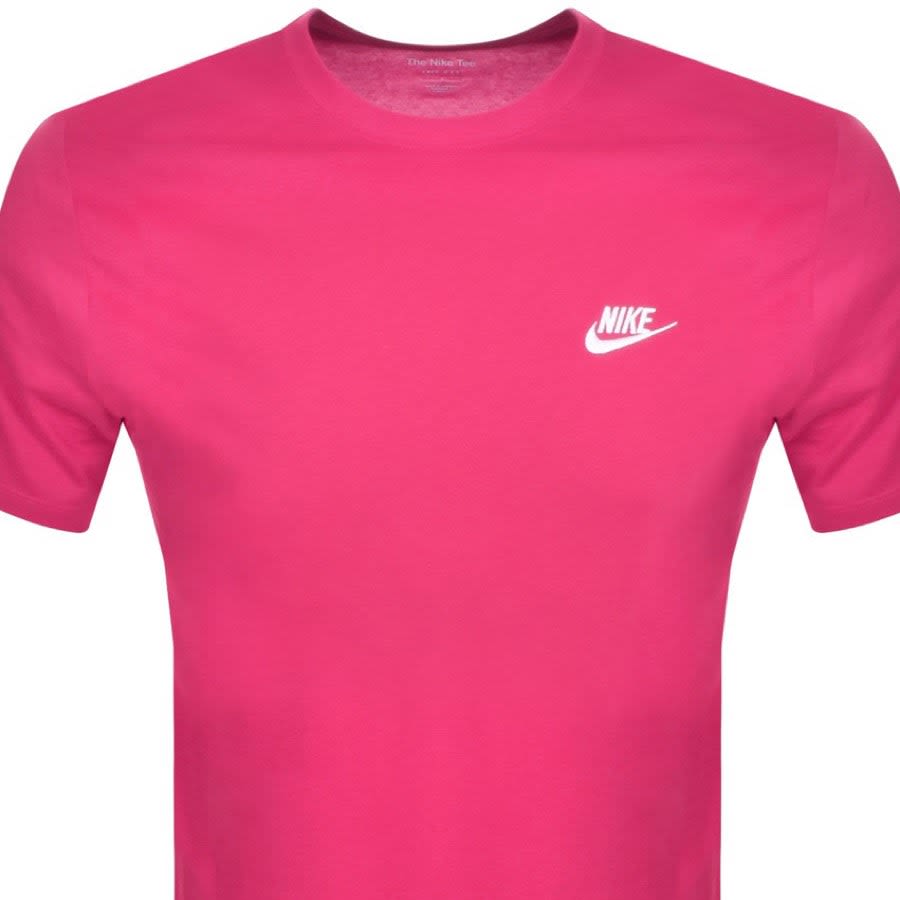 Image number 2 for Nike Crew Neck Club T Shirt Pink