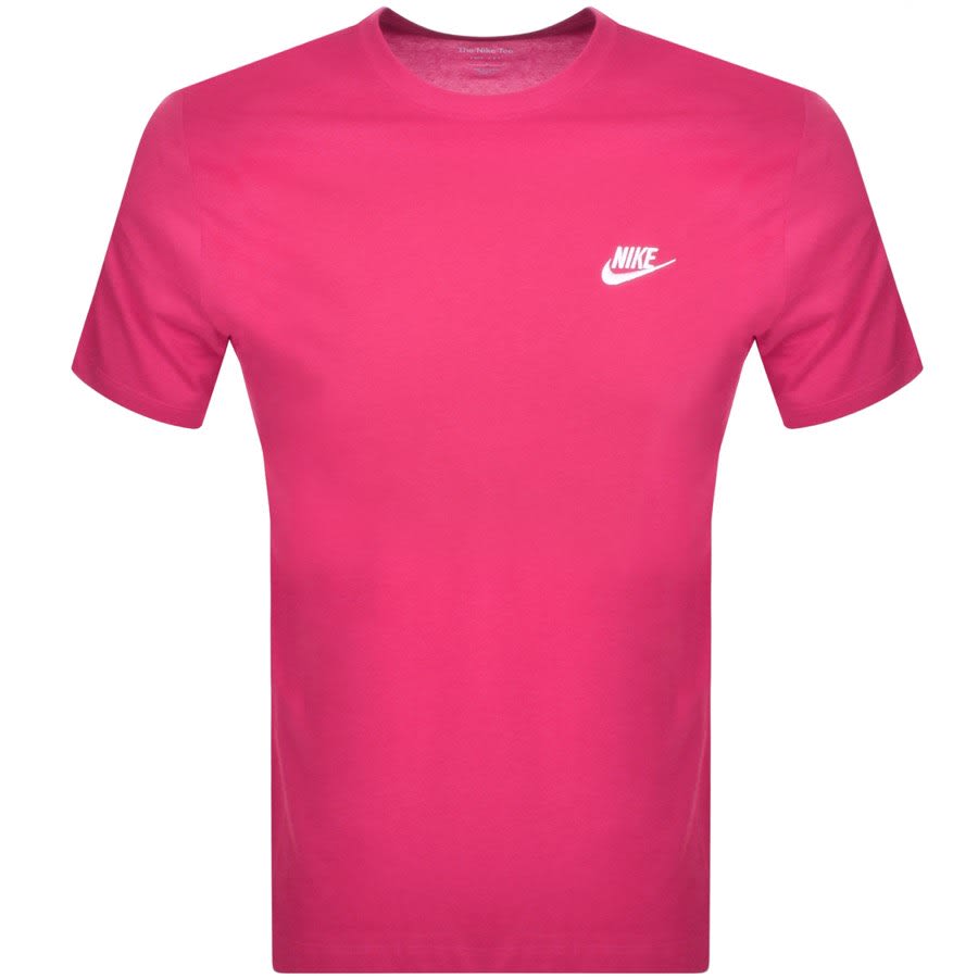 Image number 1 for Nike Crew Neck Club T Shirt Pink