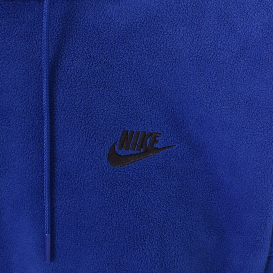 Image number 3 for Nike Logo Fleece Hoodie Blue