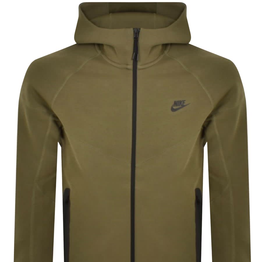 Image number 2 for Nike Sportswear Tech Full Zip Hoodie Green