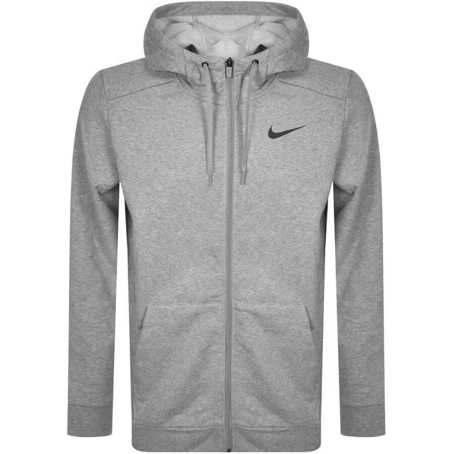 Image number 1 for Nike Training Full Zip Logo Hoodie Grey