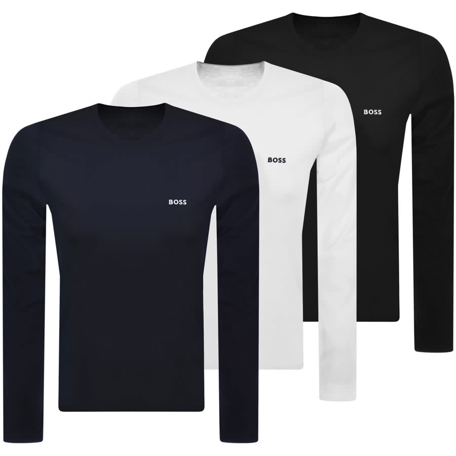 Image number 1 for BOSS Lounge Three Pack Long Sleeve T Shirts