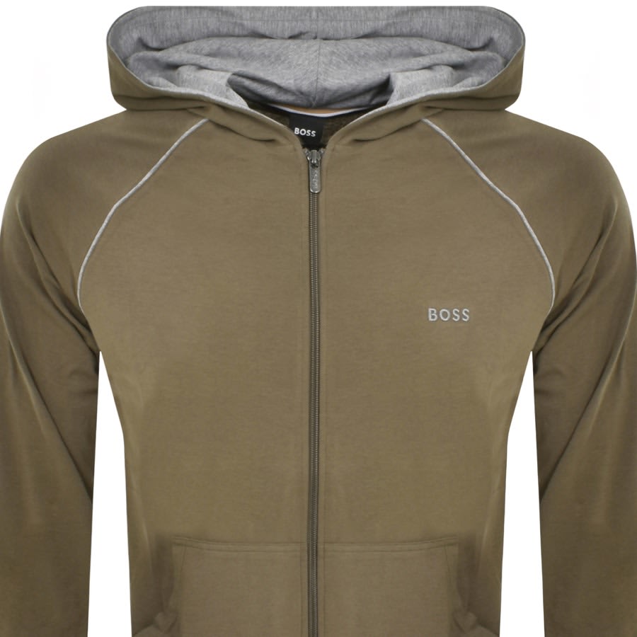 Image number 2 for BOSS Mix And Match Full Zip Hoodie Green