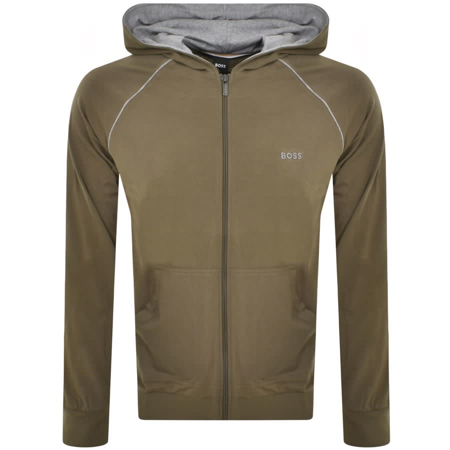 Image number 1 for BOSS Mix And Match Full Zip Hoodie Green