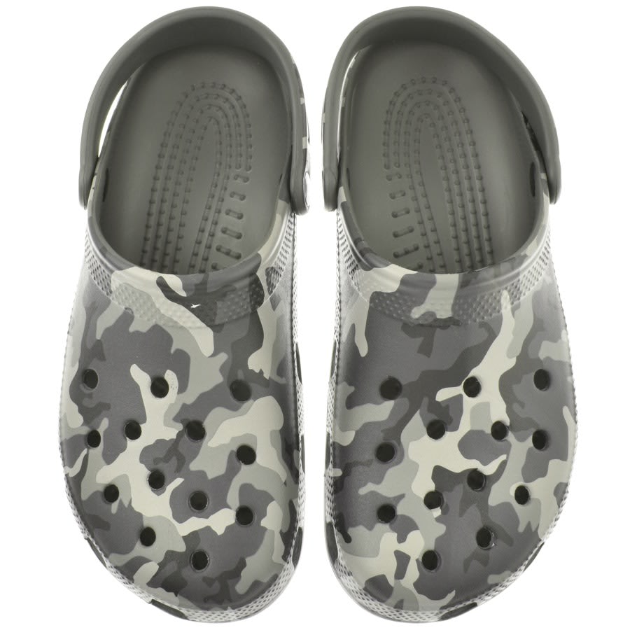 Image number 3 for Crocs Classic Printed Camo Clogs Grey