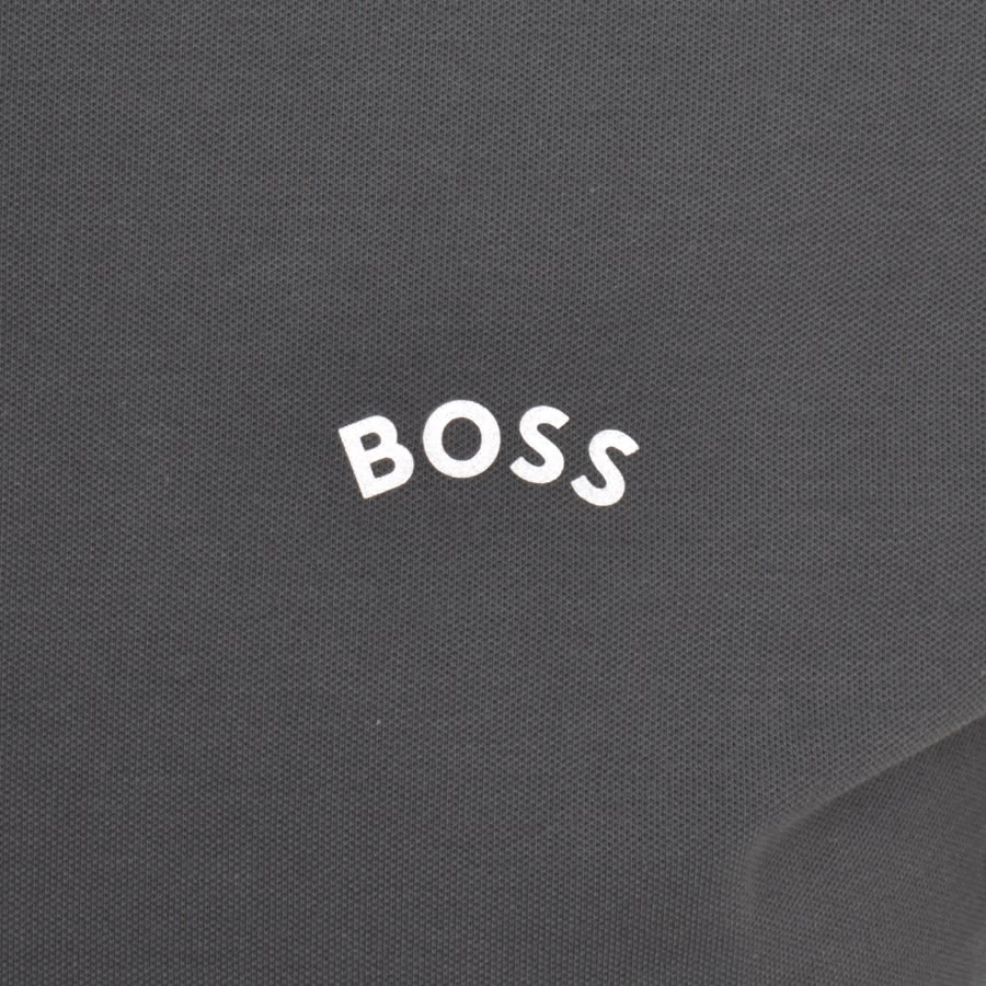 Image number 3 for BOSS Paul Curved Polo T Shirt Grey
