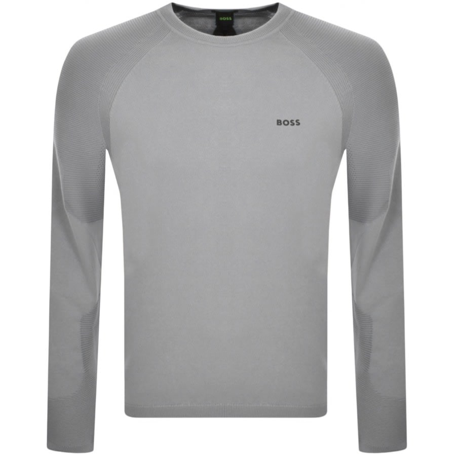 Image number 1 for BOSS Perform X Knit Jumper Grey