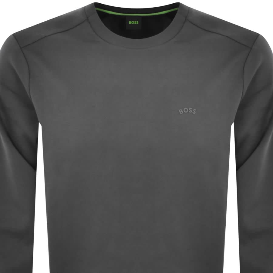 Image number 2 for BOSS Salbo Curved Sweatshirt Grey