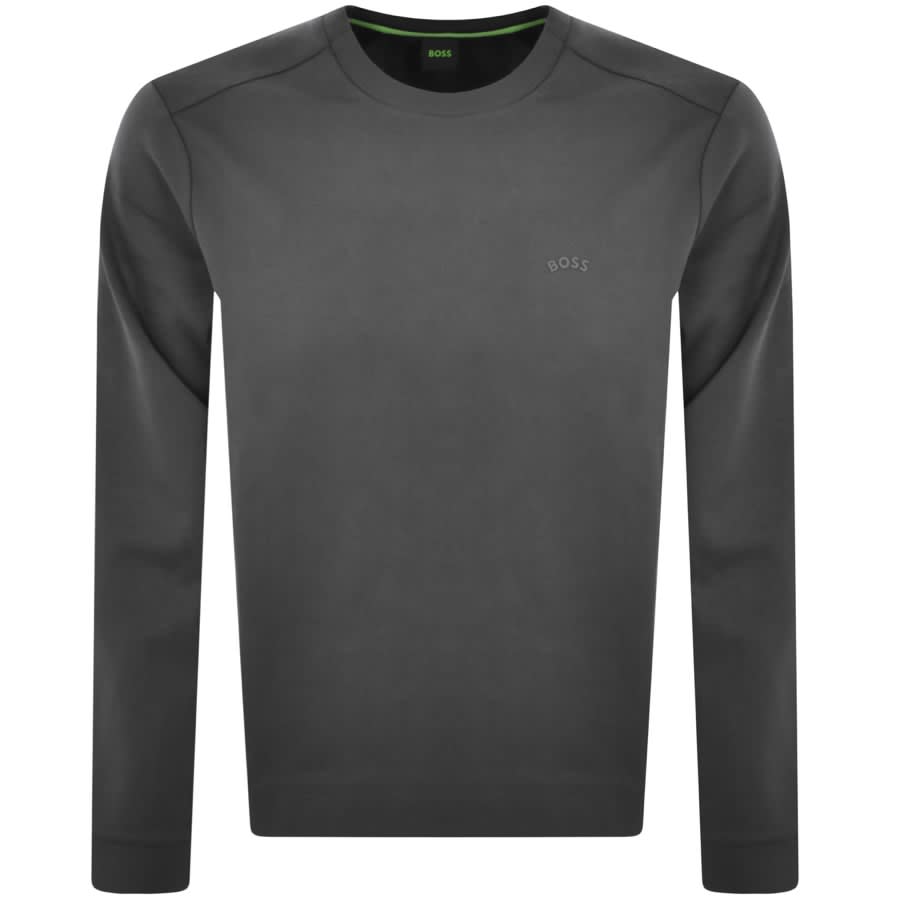 Image number 1 for BOSS Salbo Curved Sweatshirt Grey