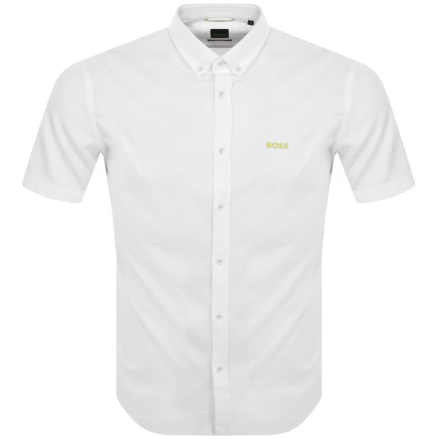 Image number 1 for BOSS Biado R Short Sleeved Shirt White