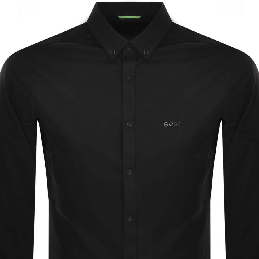 Image number 2 for BOSS Biado R Long Sleeved Shirt Black