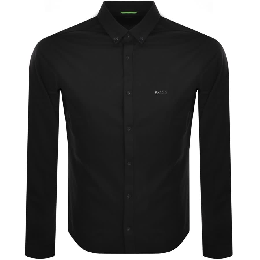 Image number 1 for BOSS Biado R Long Sleeved Shirt Black