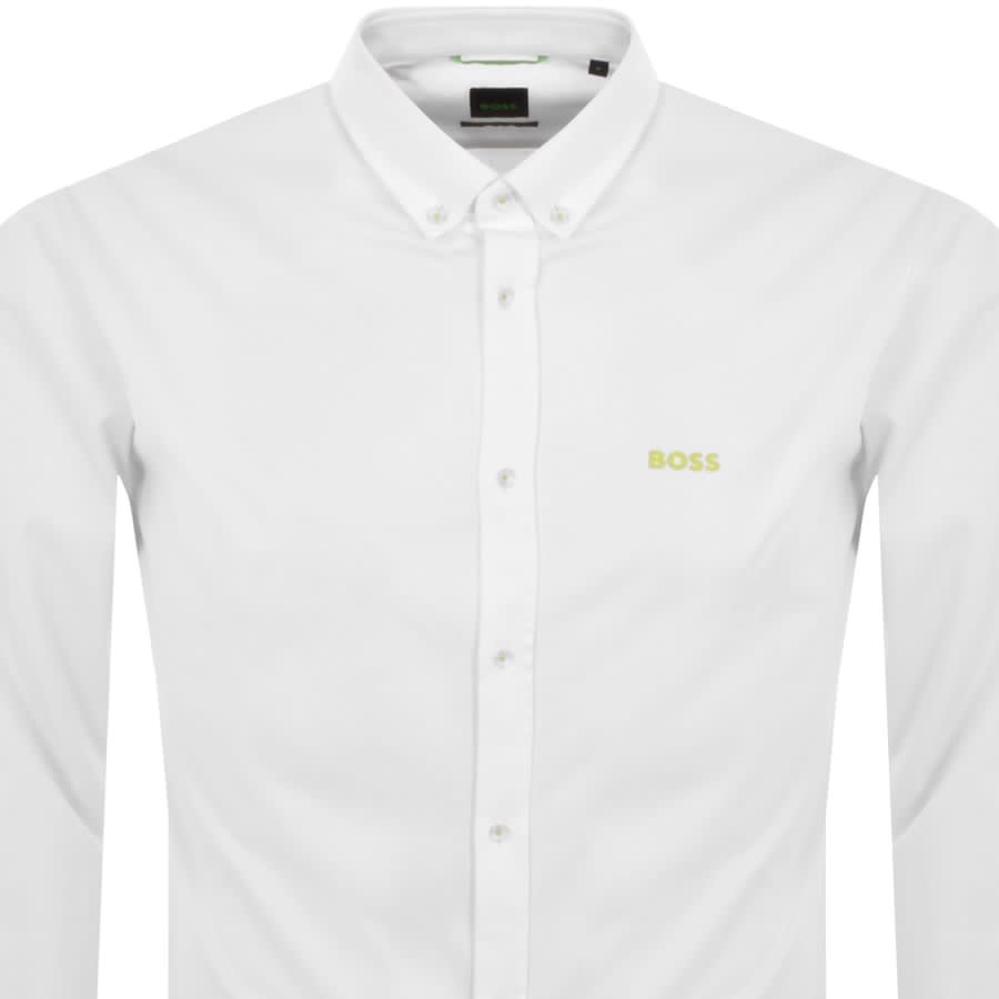Image number 2 for BOSS Biado R Long Sleeved Shirt White