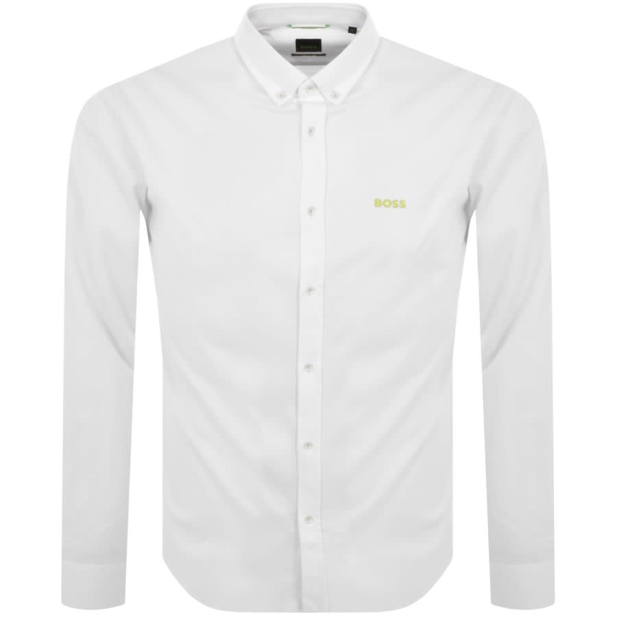 Image number 1 for BOSS Biado R Long Sleeved Shirt White