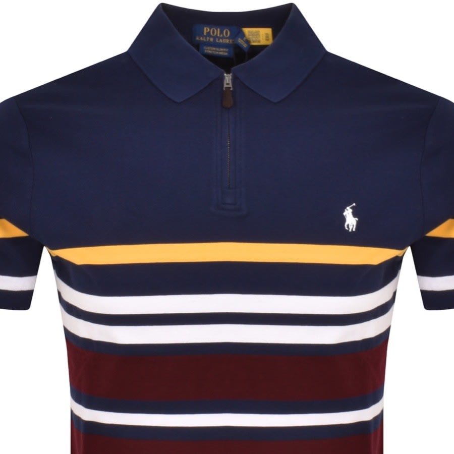 Image number 2 for Ralph Lauren Custom Slim Polo T Shirt Navy