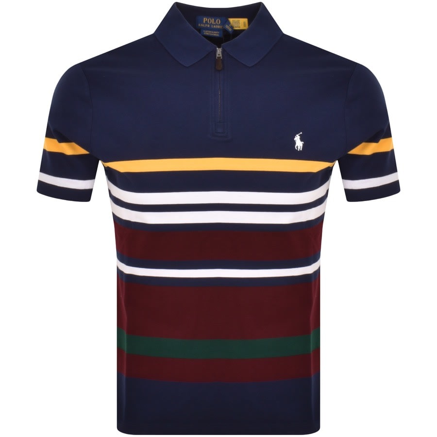 Image number 1 for Ralph Lauren Custom Slim Polo T Shirt Navy