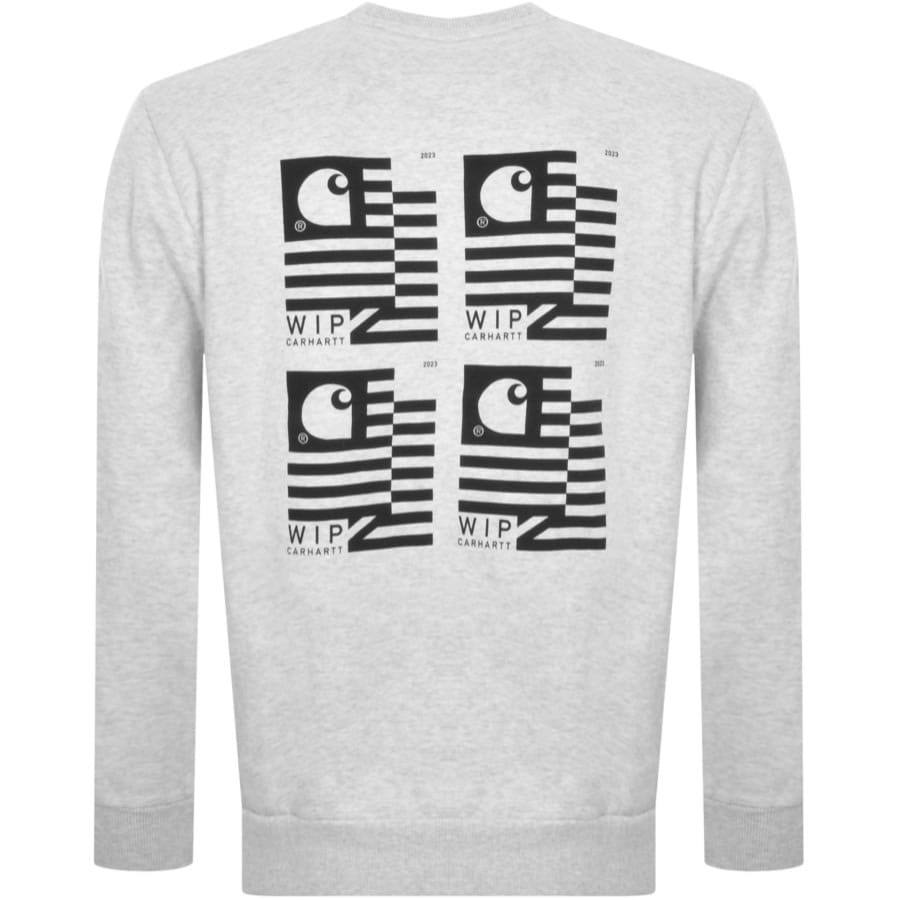 Image number 3 for Carhartt WIP Stamp State Sweatshirt Grey
