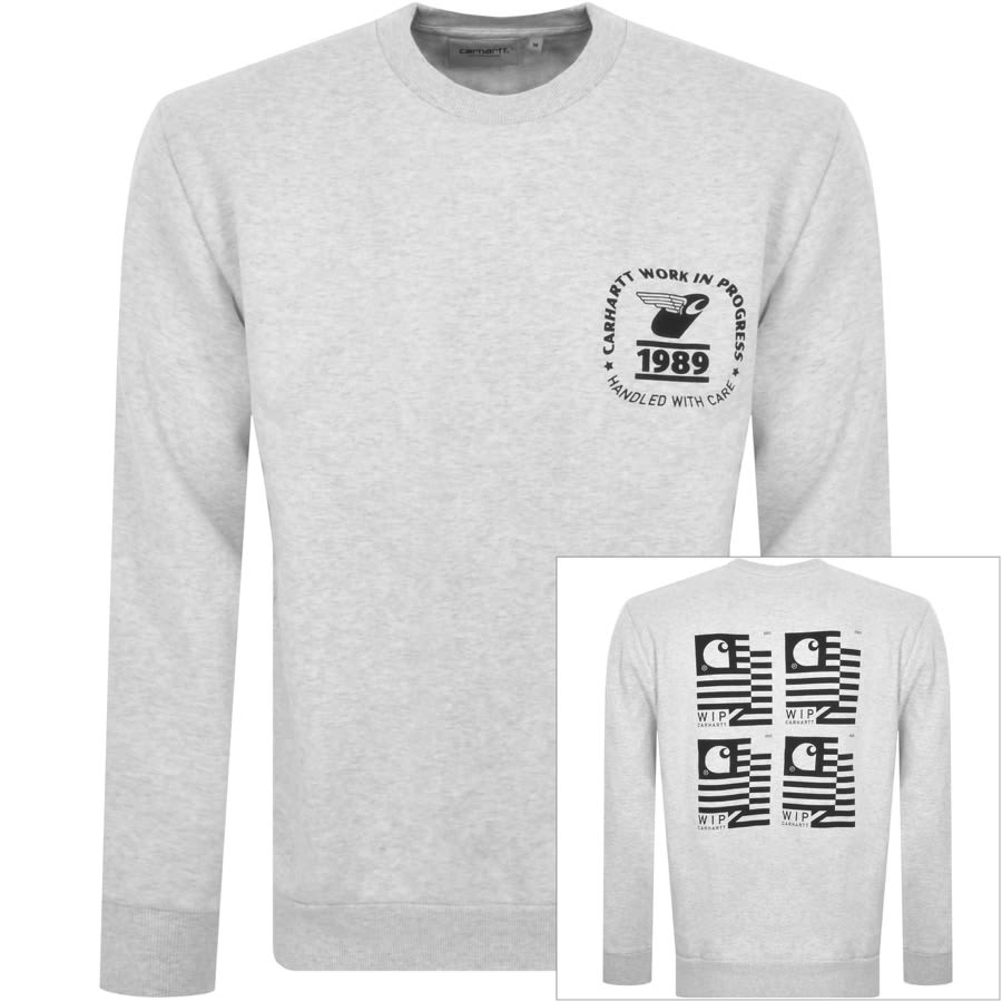 Image number 1 for Carhartt WIP Stamp State Sweatshirt Grey