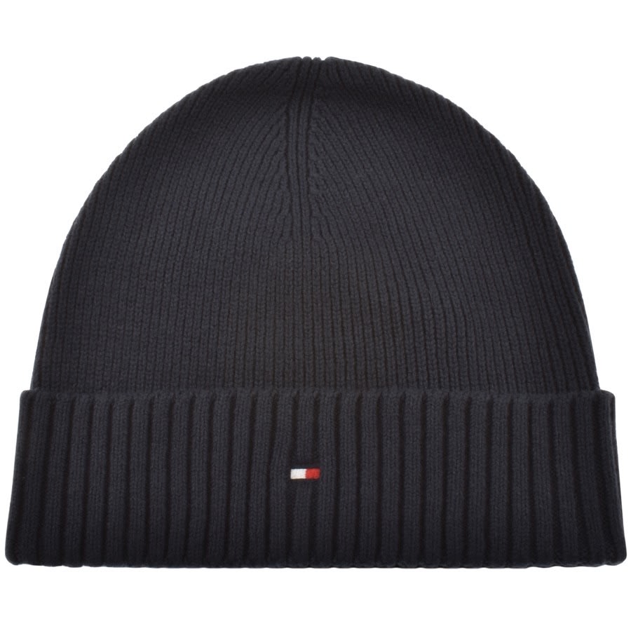 Image number 1 for Tommy Hilfiger Essential Flag Beanie Hat Navy