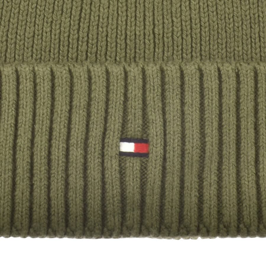Image number 3 for Tommy Hilfiger Essential Flag Beanie Hat Green