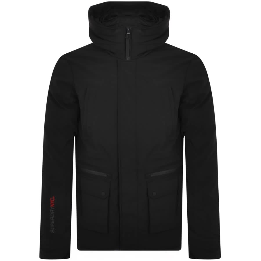 Image number 2 for Superdry City Padded Parka Jacket Black