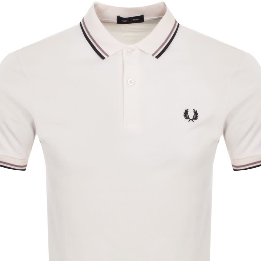 Image number 2 for Fred Perry Twin Tipped Polo T Shirt White