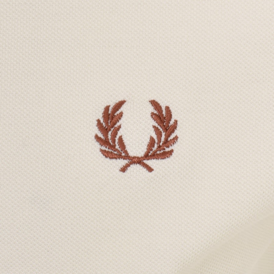 Image number 3 for Fred Perry Twin Tipped Polo T Shirt Cream