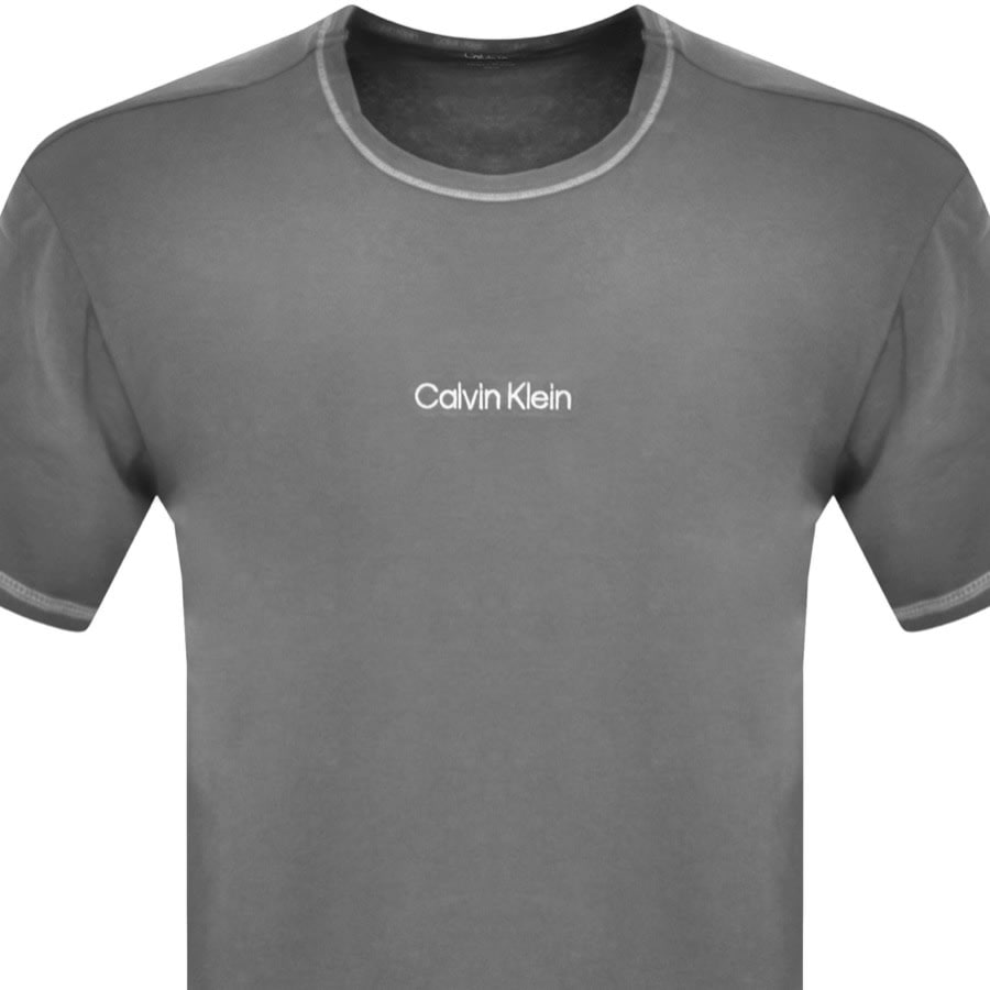 Image number 2 for Calvin Klein Lounge Logo T Shirt Grey